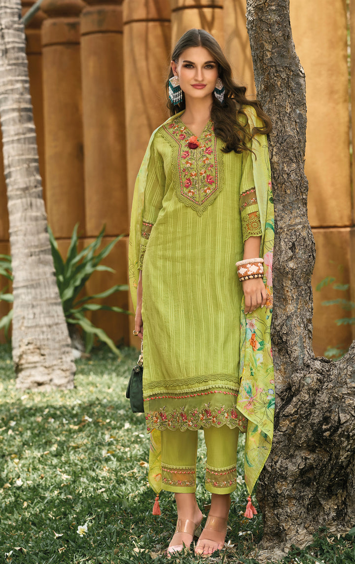 Kina Fern Embroidered Cotton Pakistani Suit Set