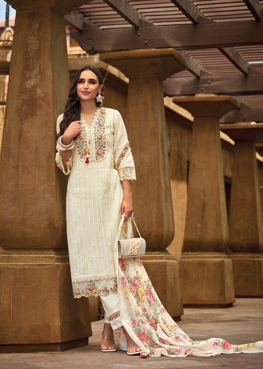 Kina Angel Embroidered Pakistani Cotton Suit Set