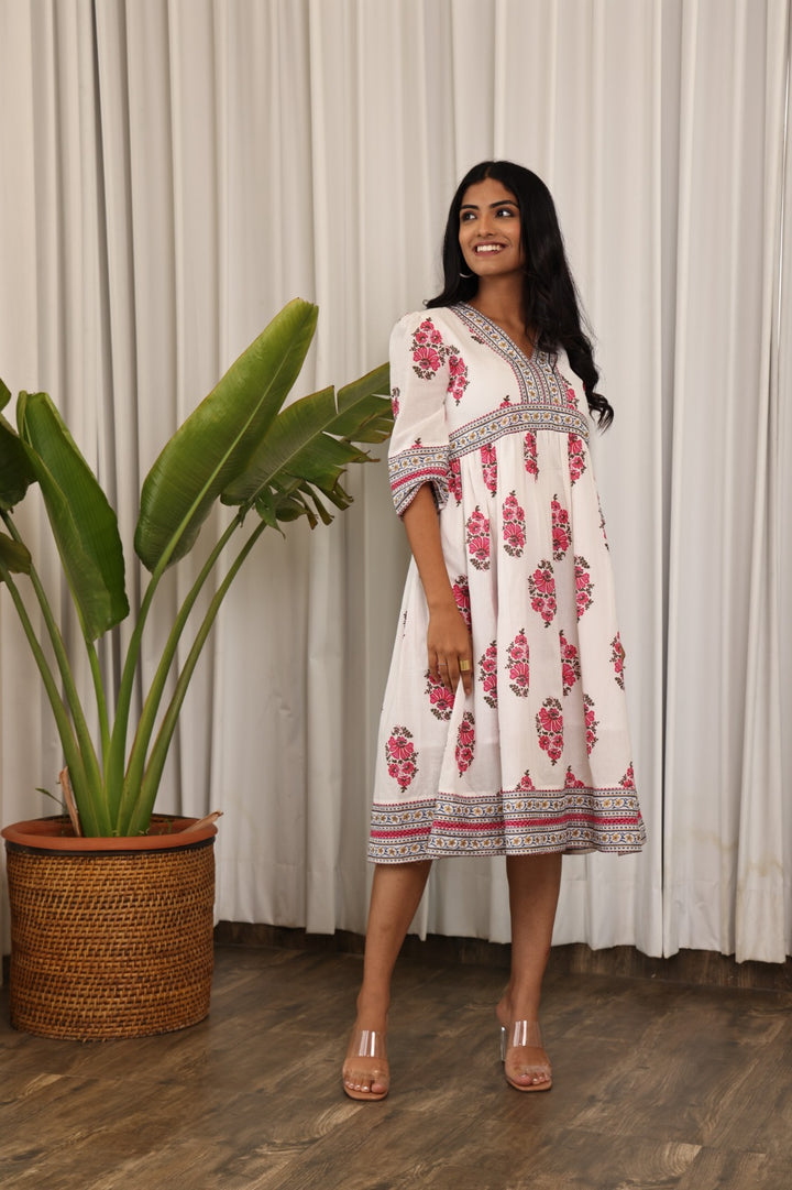 Soro Printed Floral Cotton Dress