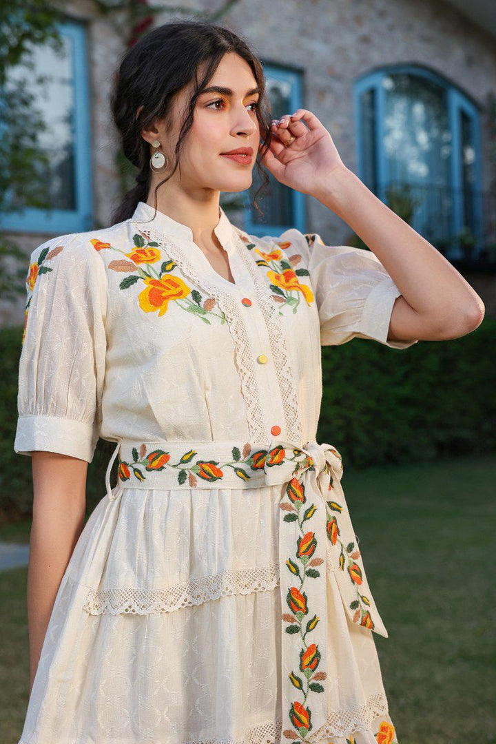 Sam Pearl Marigold Cotton Dress