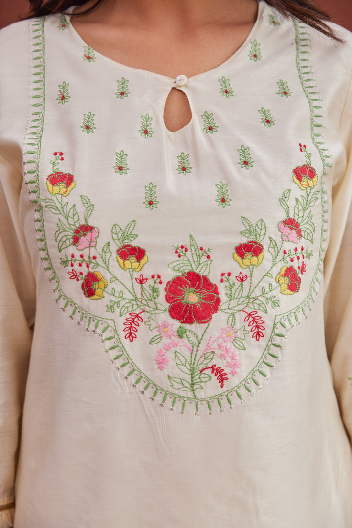 Tushki Misri Embroidered Kurta Pant Set