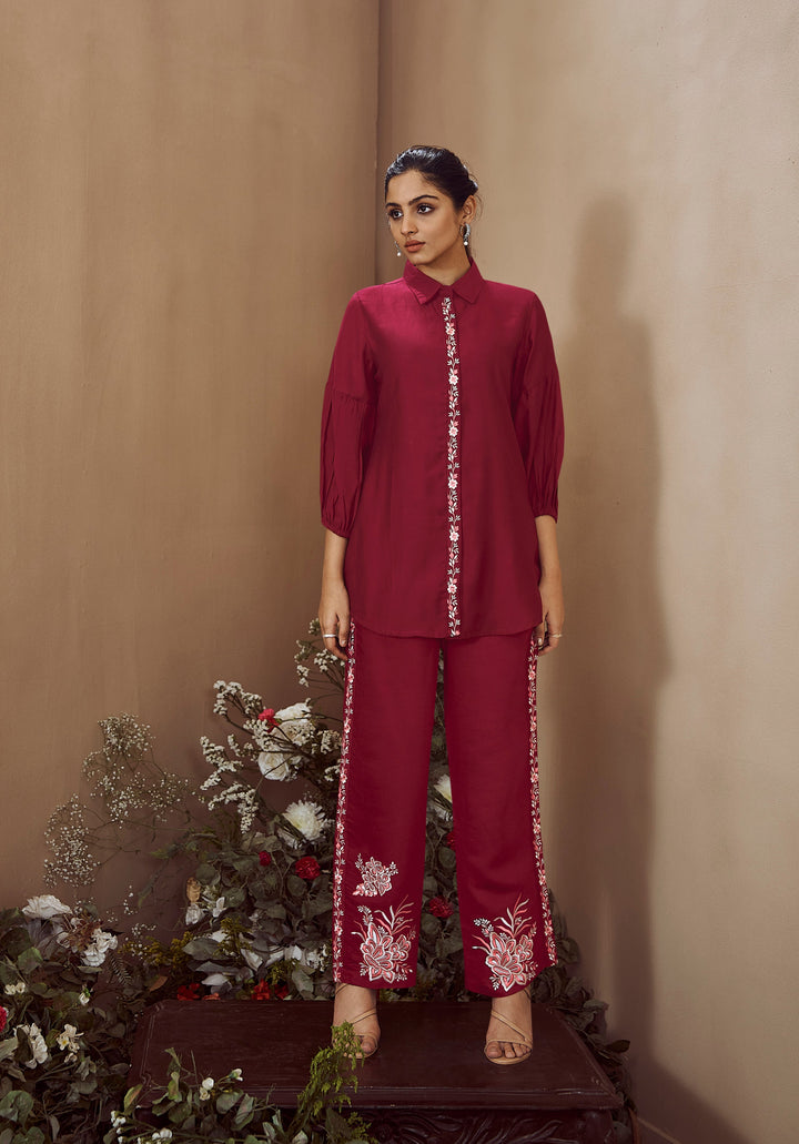 Malini Sherry Embroidered Co-ord Set