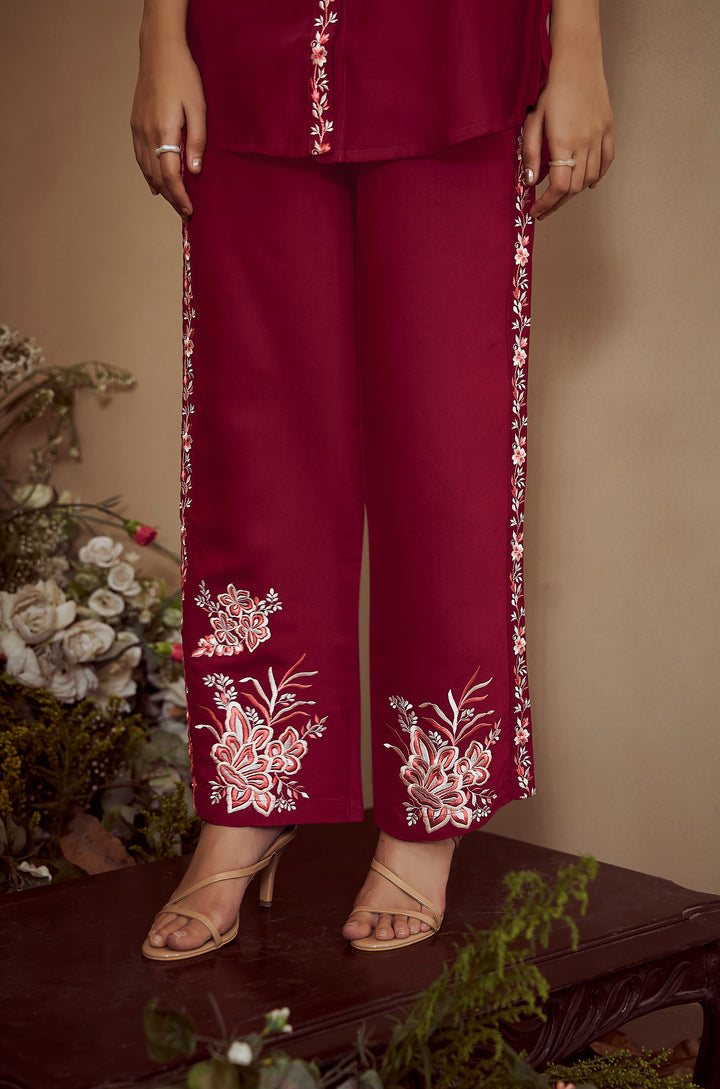 Malini Sherry Embroidered Co-ord Set