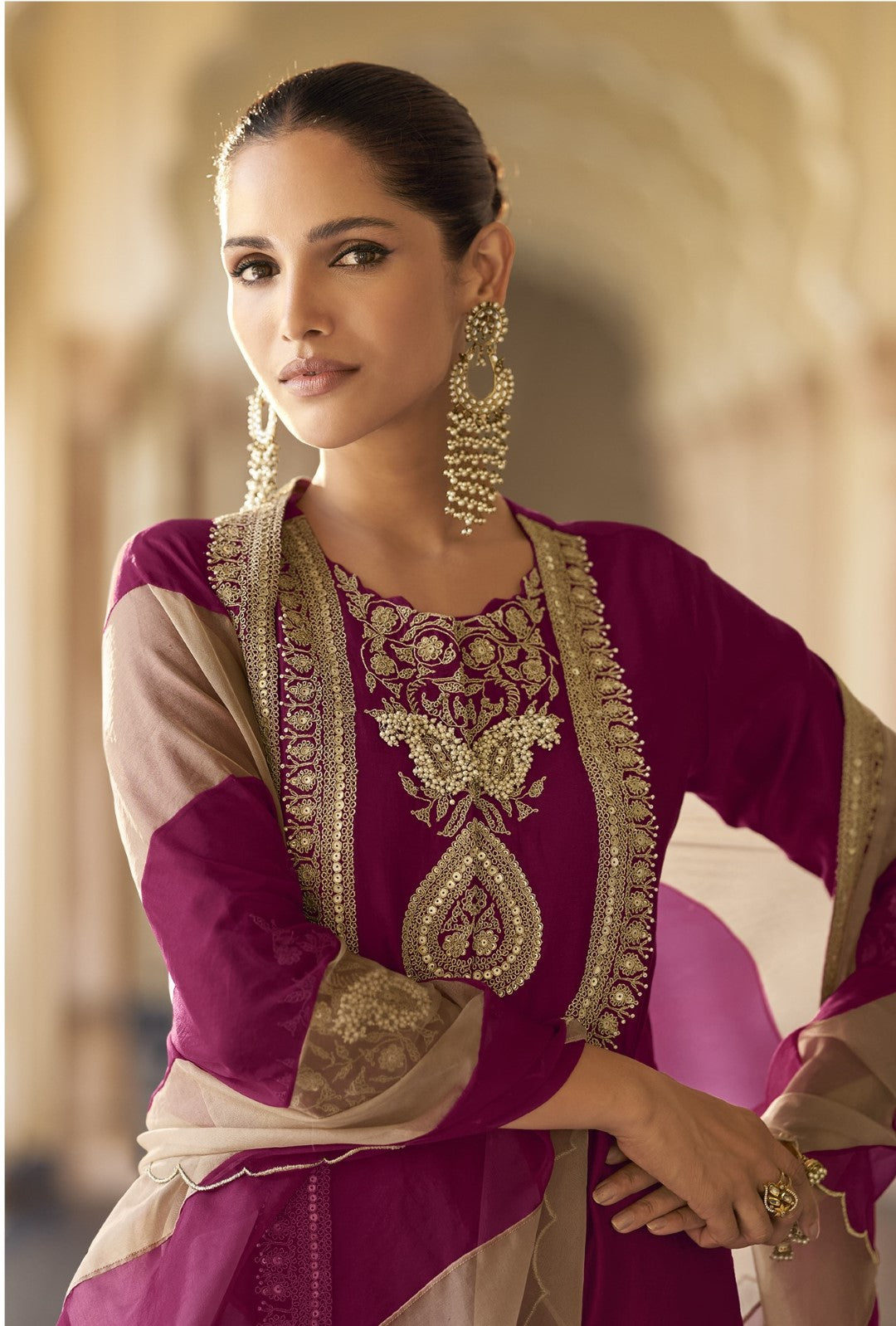 Umaira Jam full work gharara suit set