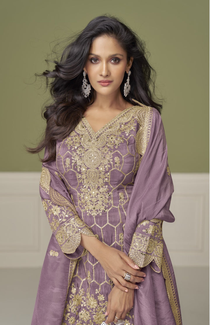 Imli Falcon full work gharara suit set