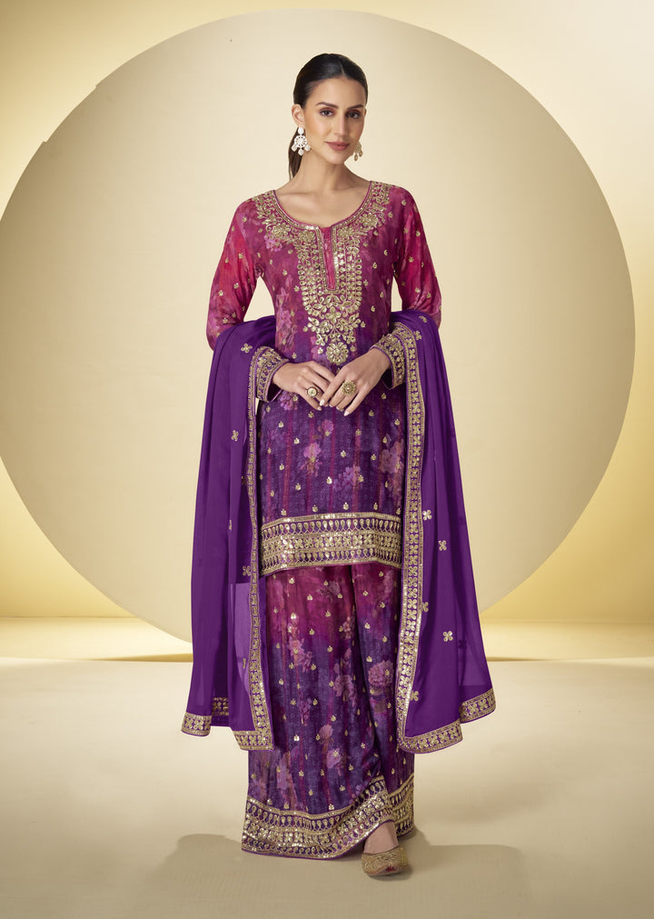 Ishwari orchid full work sharara set