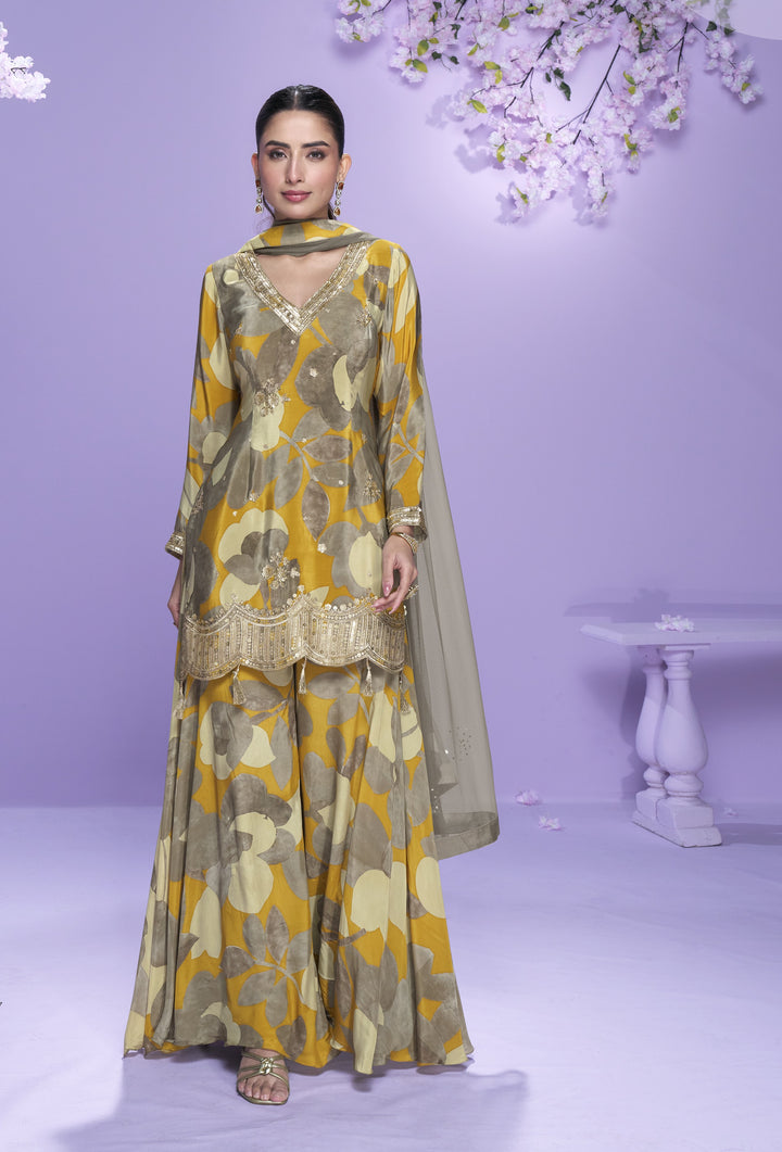 Tarkash castor Full work sharara set