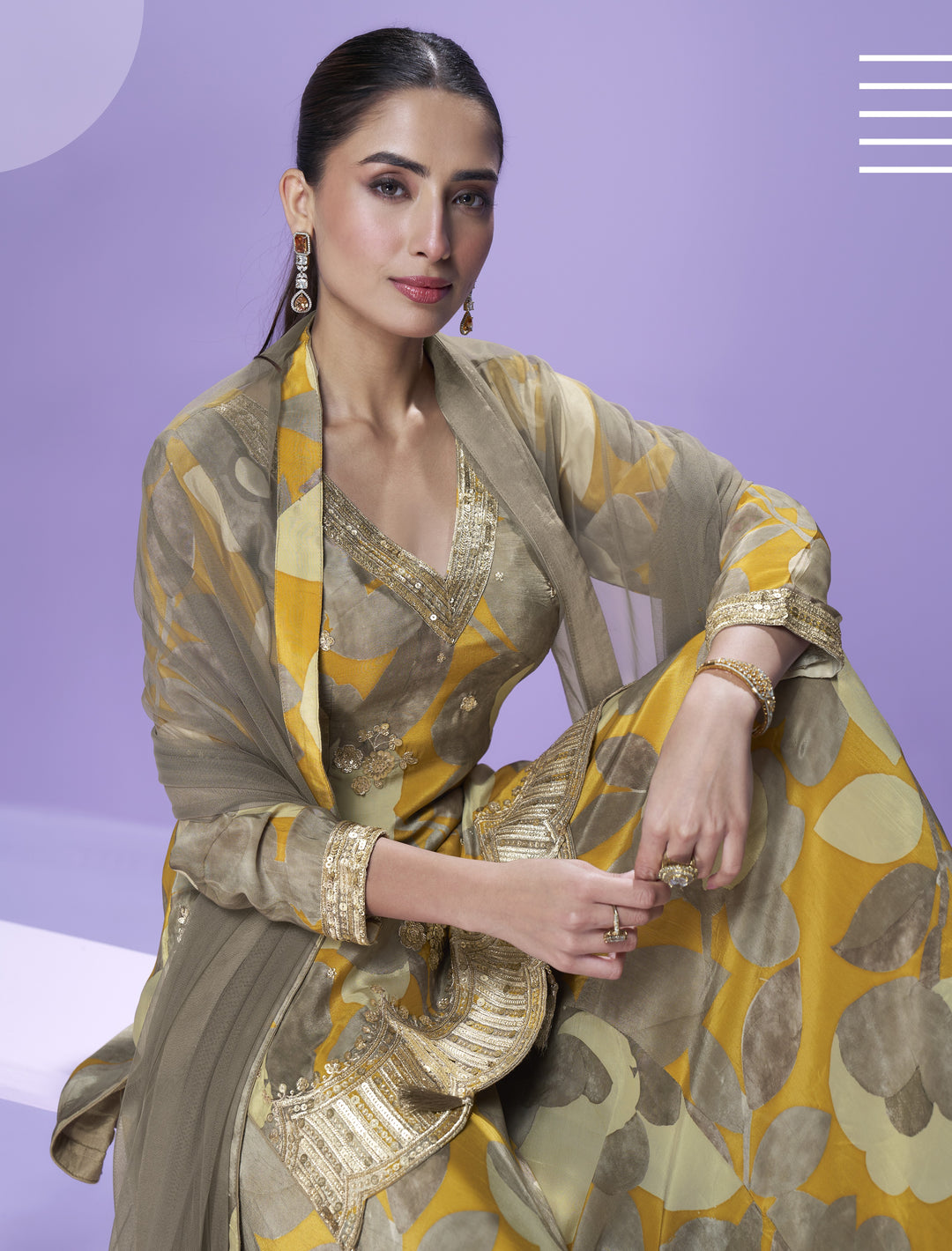 Tarkash castor Full work sharara set