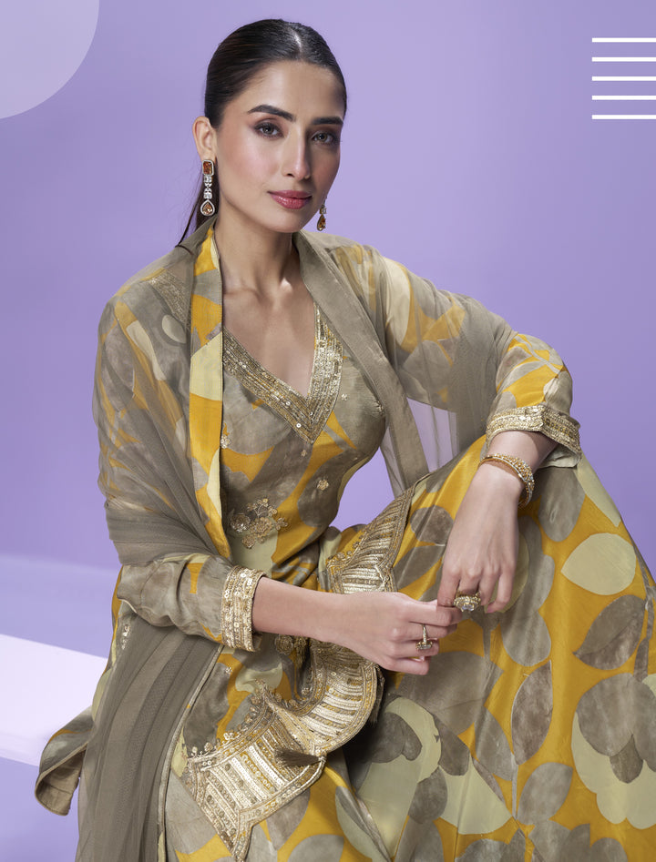 Tarkash castor Full work sharara set