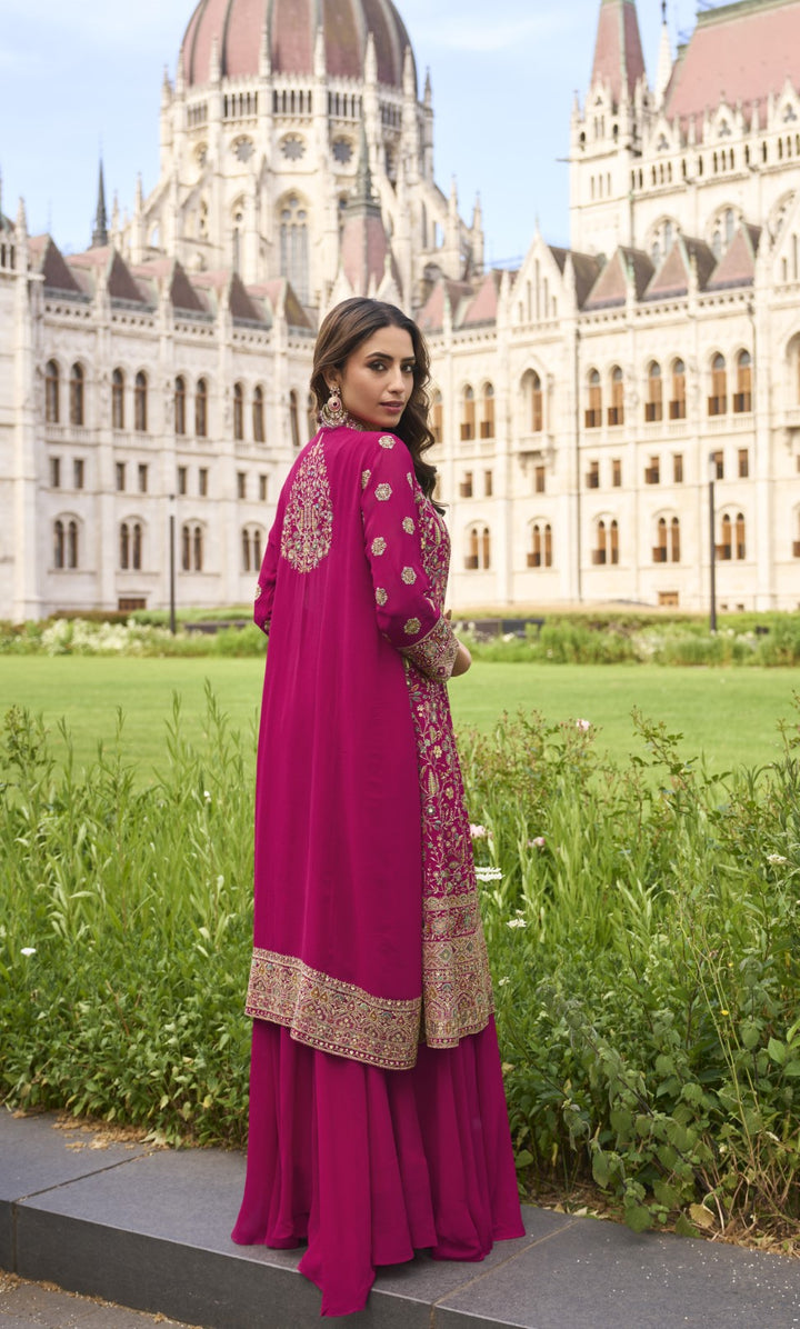 Amulya Mulberry full work fusion 3 pc set
