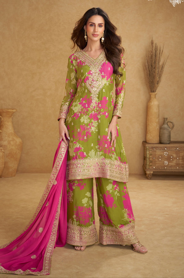 Darpan rose full work suit set