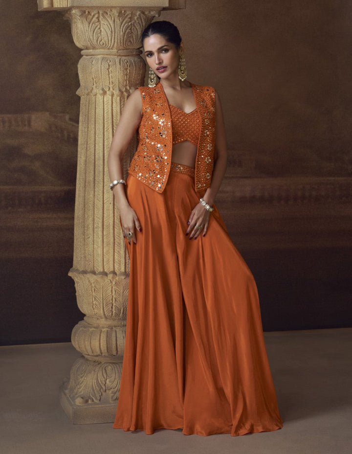 Amulya Marigold Work Fusion 3 pc set