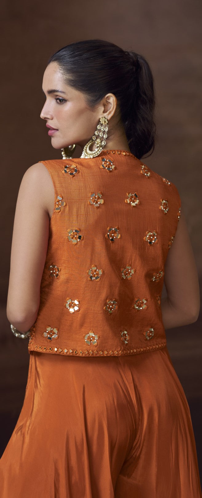 Amulya Marigold Work Fusion 3 pc set