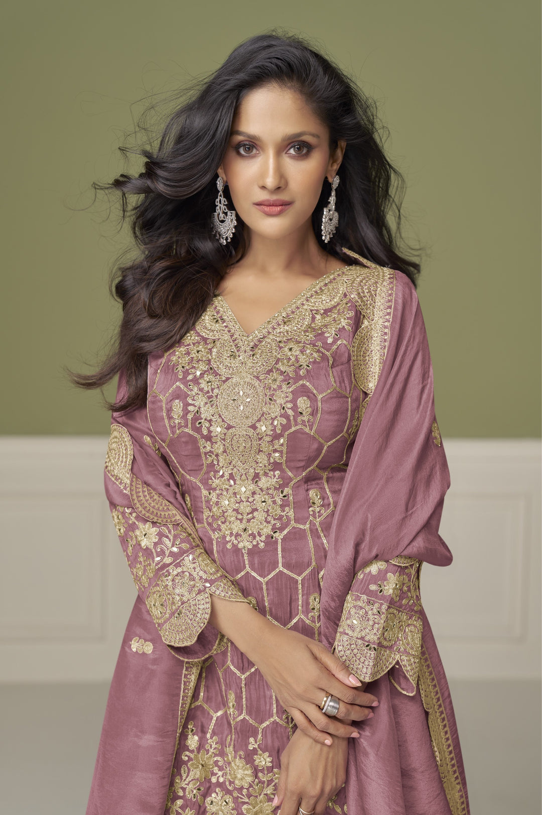 Imli thistle full work gharara suit set