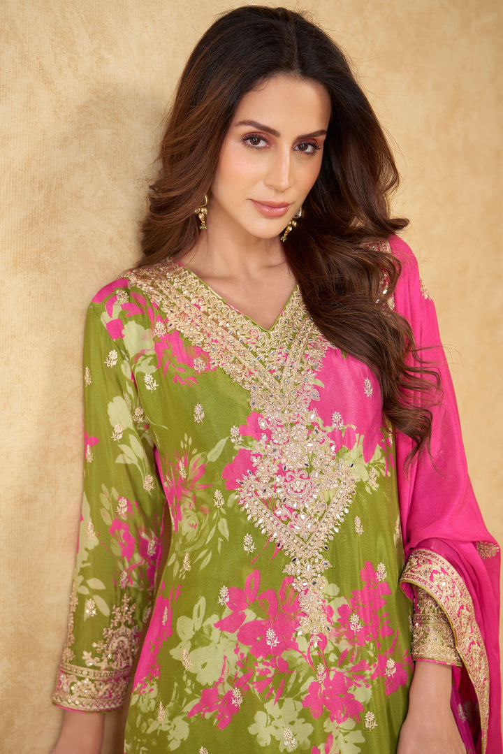 Darpan rose full work suit set