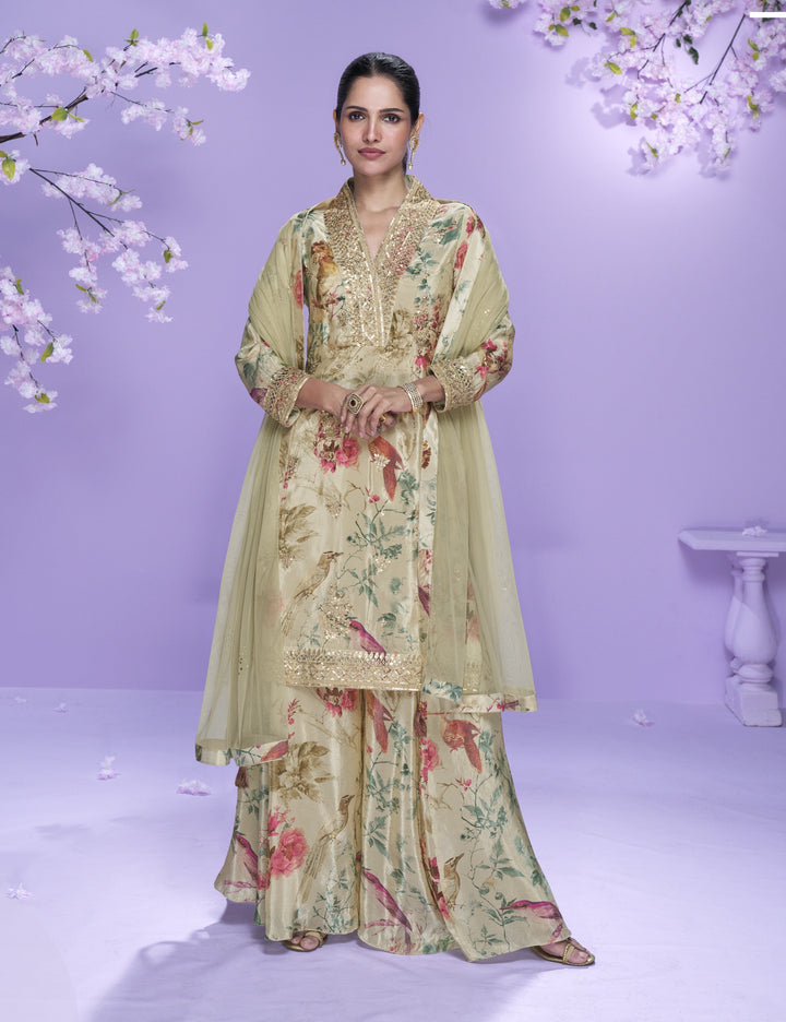 Tarkash Honey Full Work Suit Set