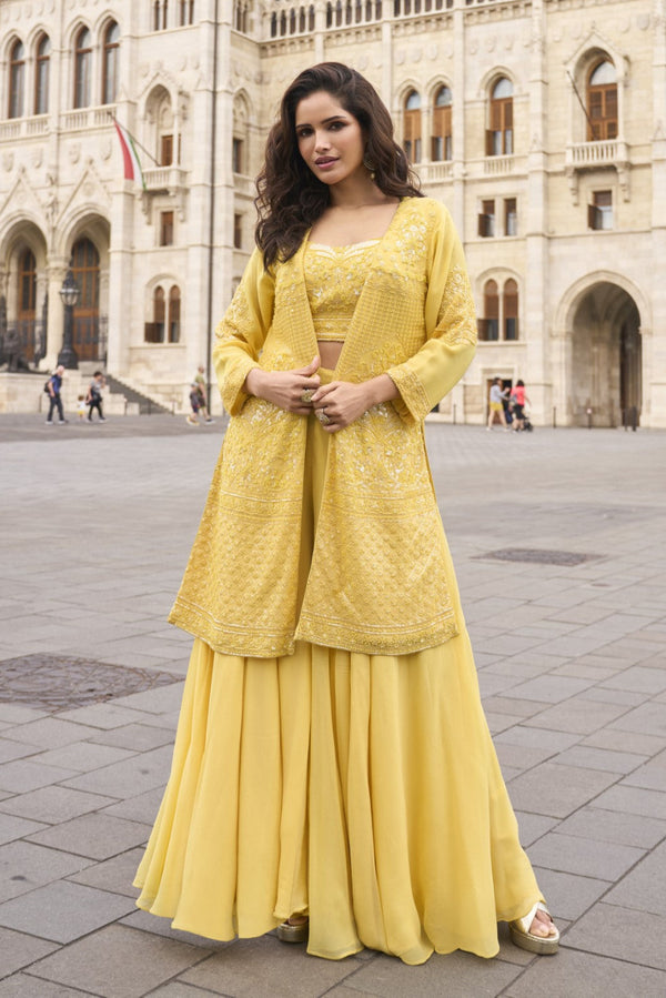 Amulya Sunrise full work fusion 3 pc set