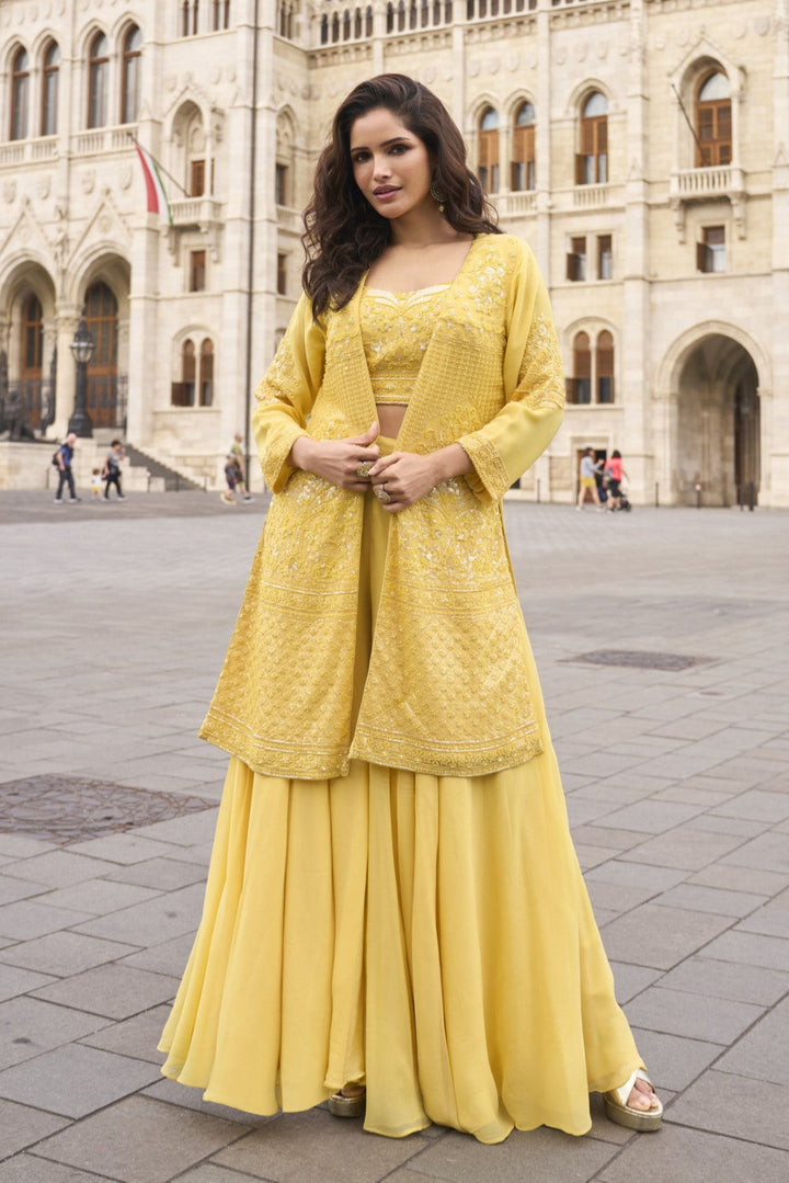 Amulya Sunrise full work fusion 3 pc set