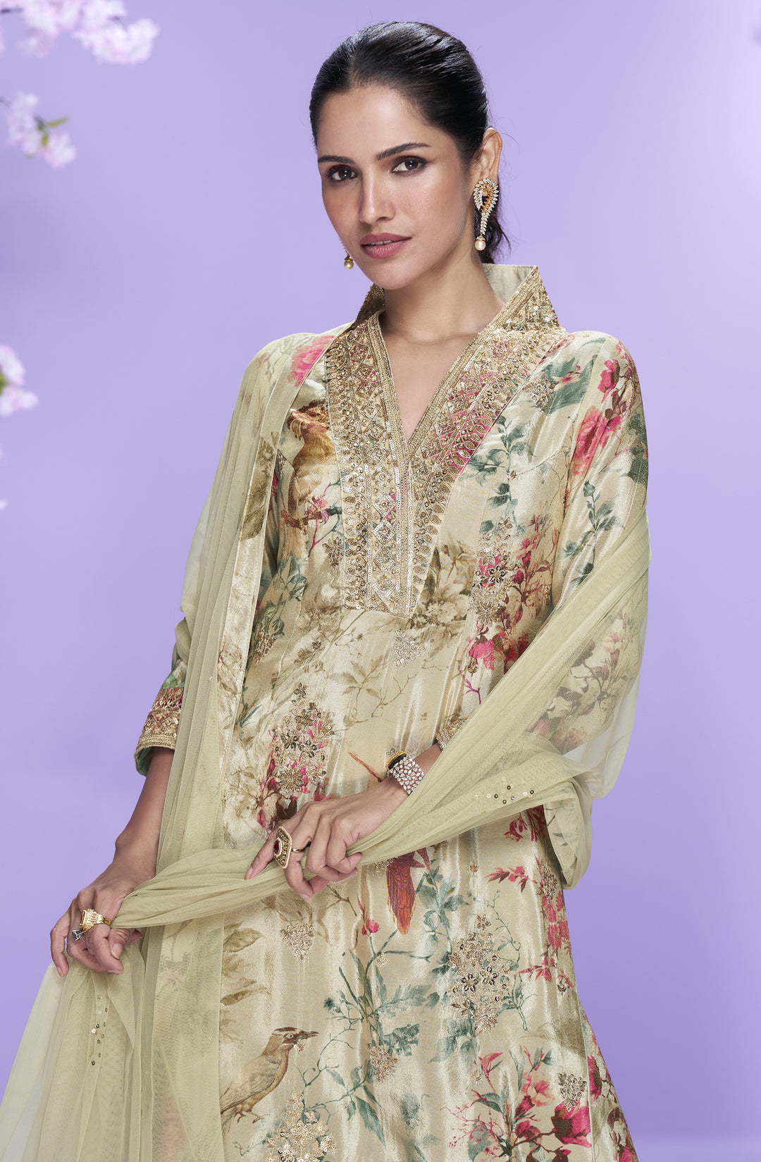 Tarkash Honey Full Work Suit Set