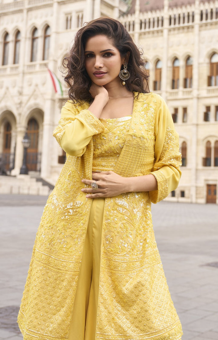 Amulya Sunrise full work fusion 3 pc set