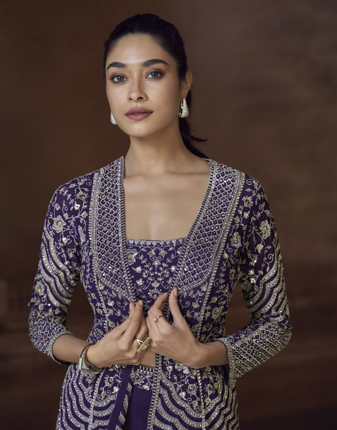 Amulya Thistle Fusion Work 3 pc set