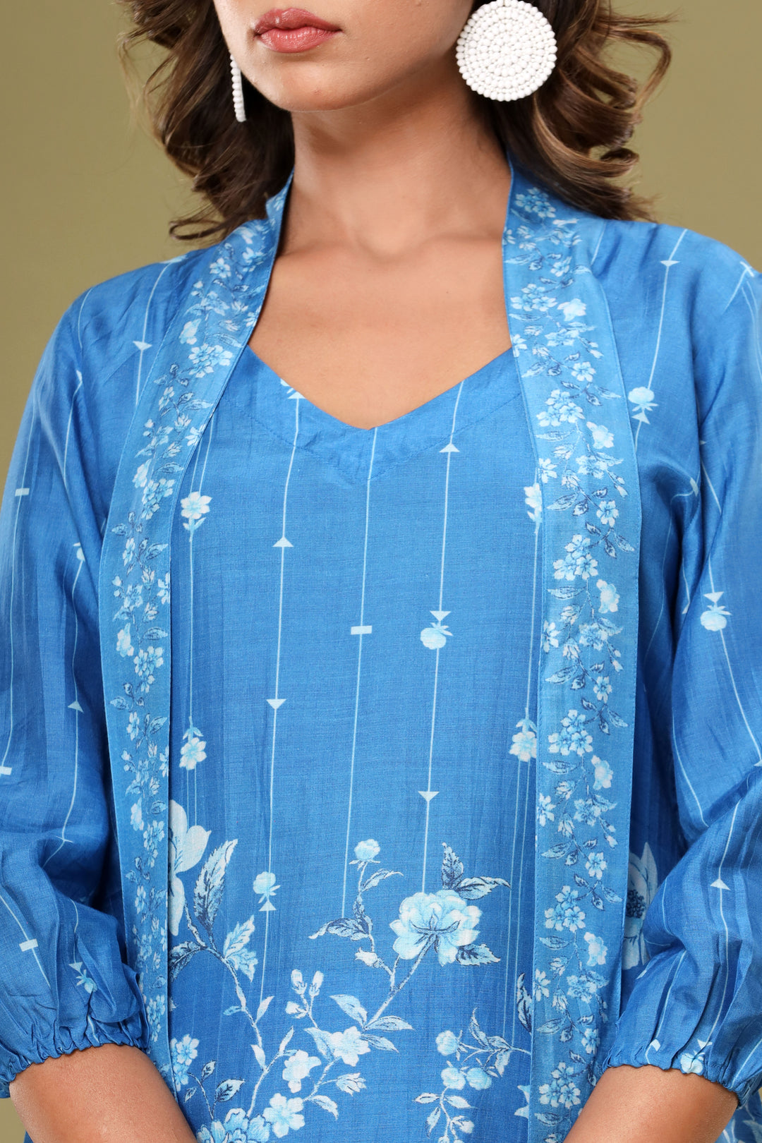 Roshni Indigo Muslin Co-ord Set