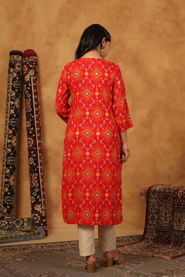 Varisha Lava Printed Work Kurti