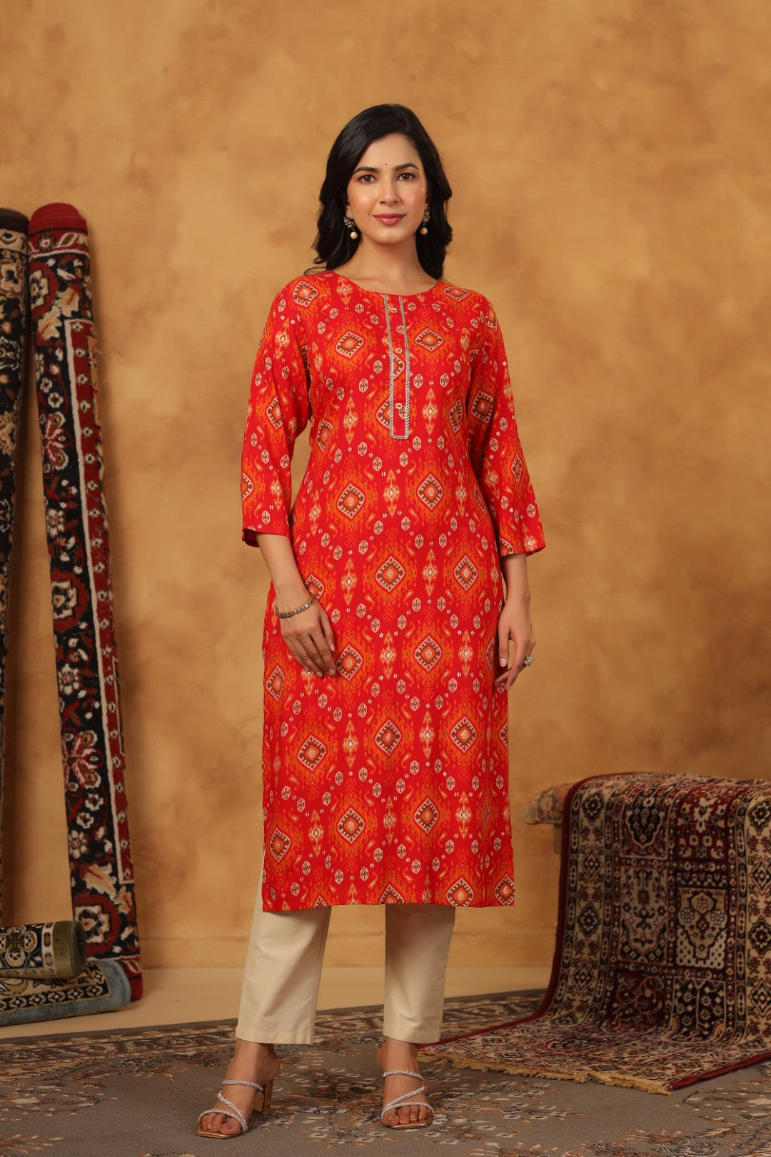 Varisha Lava Printed Work Kurti