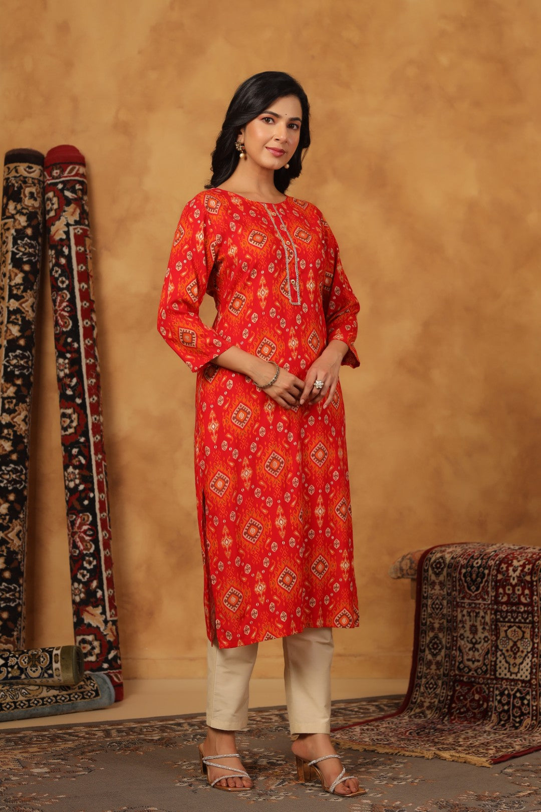 Varisha Lava Printed Work Kurti