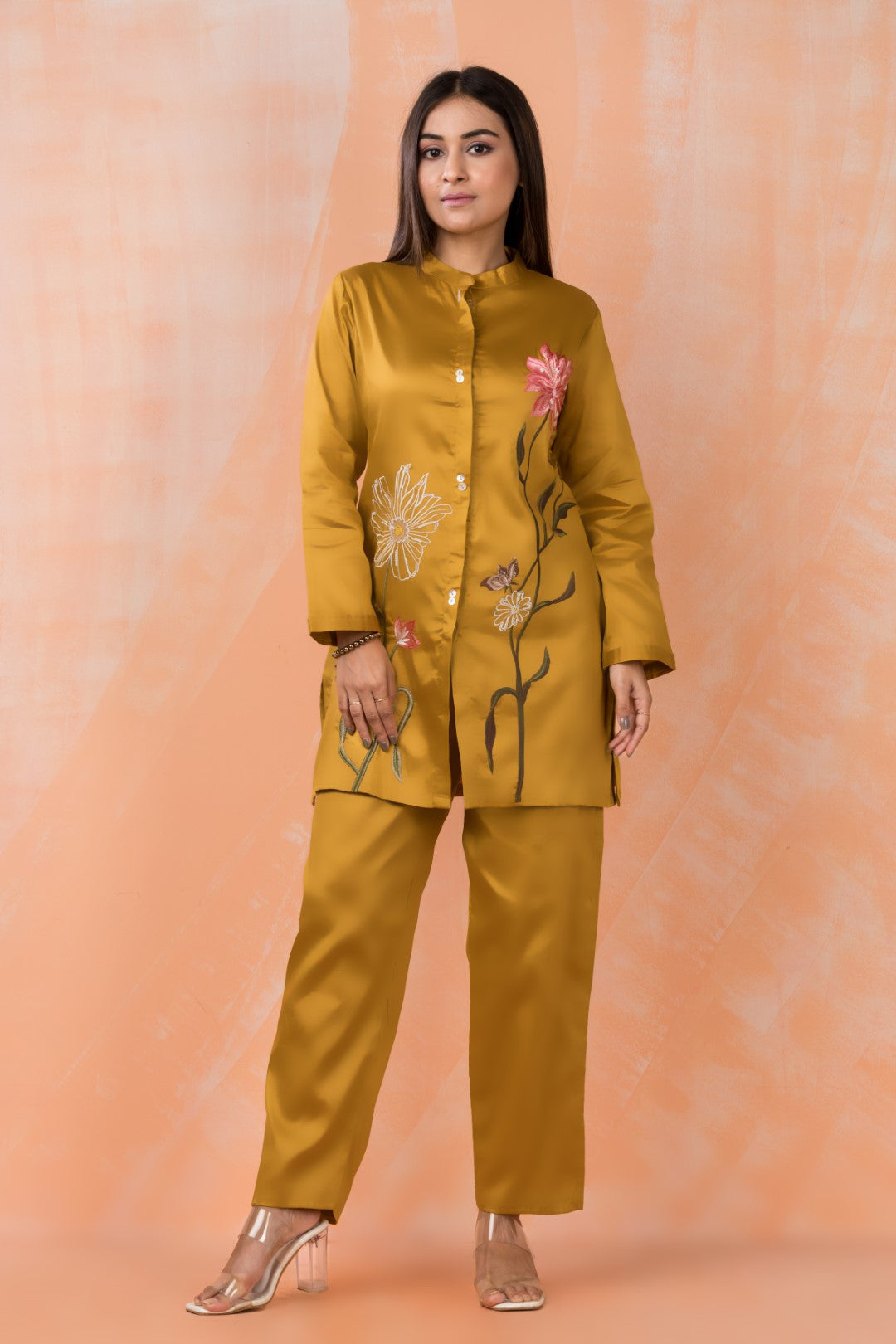 Sabhya Marigold Embroidery Co-ord Set