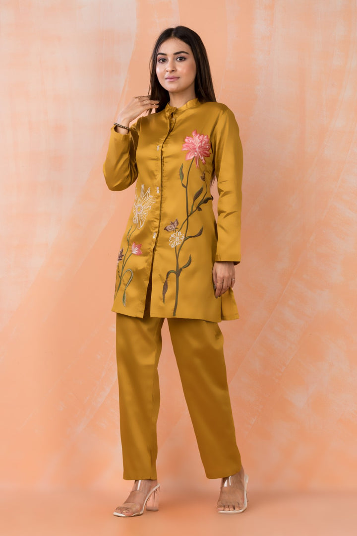 Sabhya Marigold Embroidery Co-ord Set