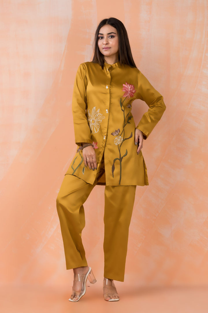 Sabhya Marigold Embroidery Co-ord Set