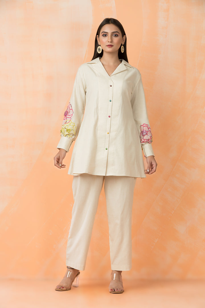 Niharika Daisy Handwork Co-ord Set