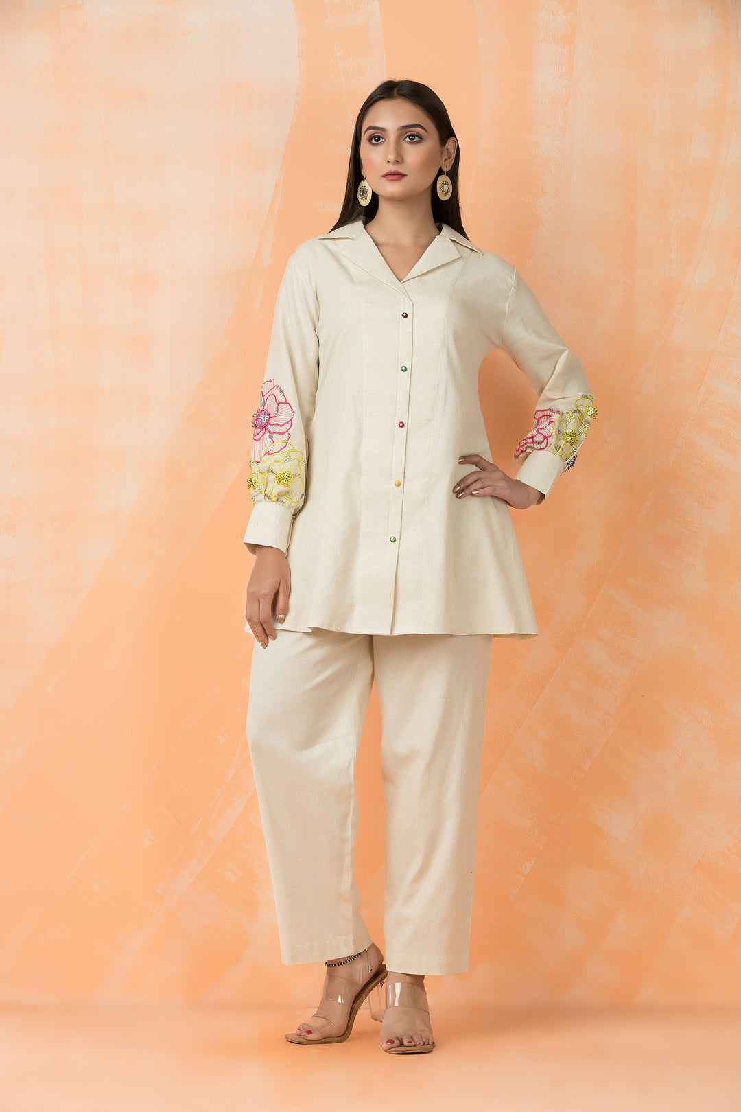 Niharika Daisy Handwork Co-ord Set