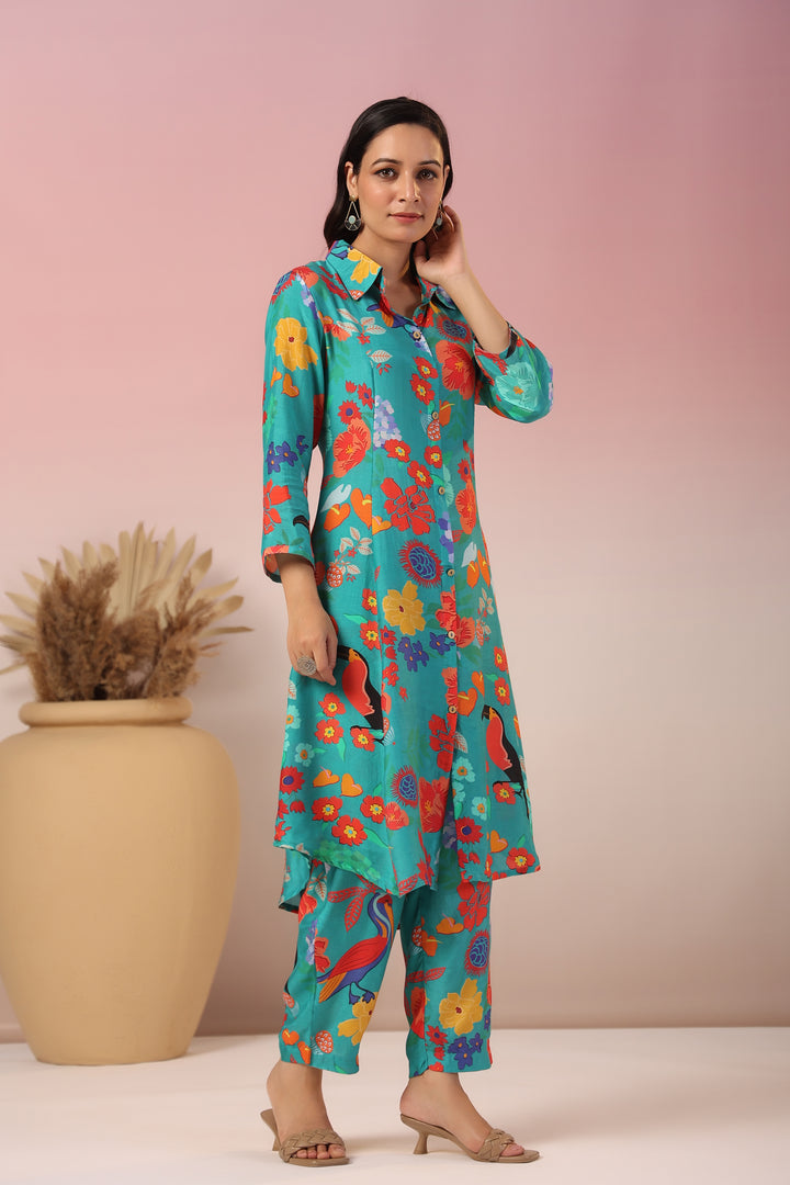 Dhwani Pine Digital Print Co-ord Set