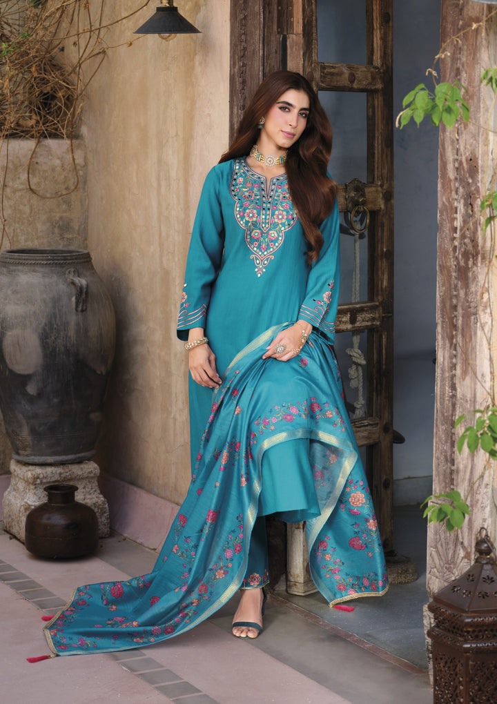 Falaknama Peacock Full work suit set