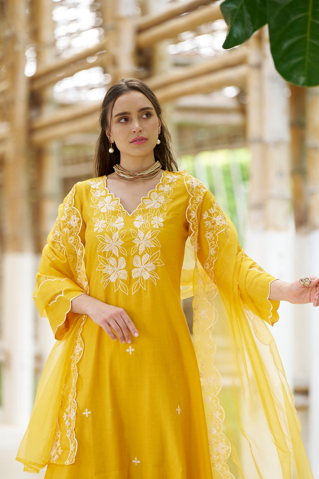 NAVJOT SUNFLOWER EMBROIDERY SUIT SET