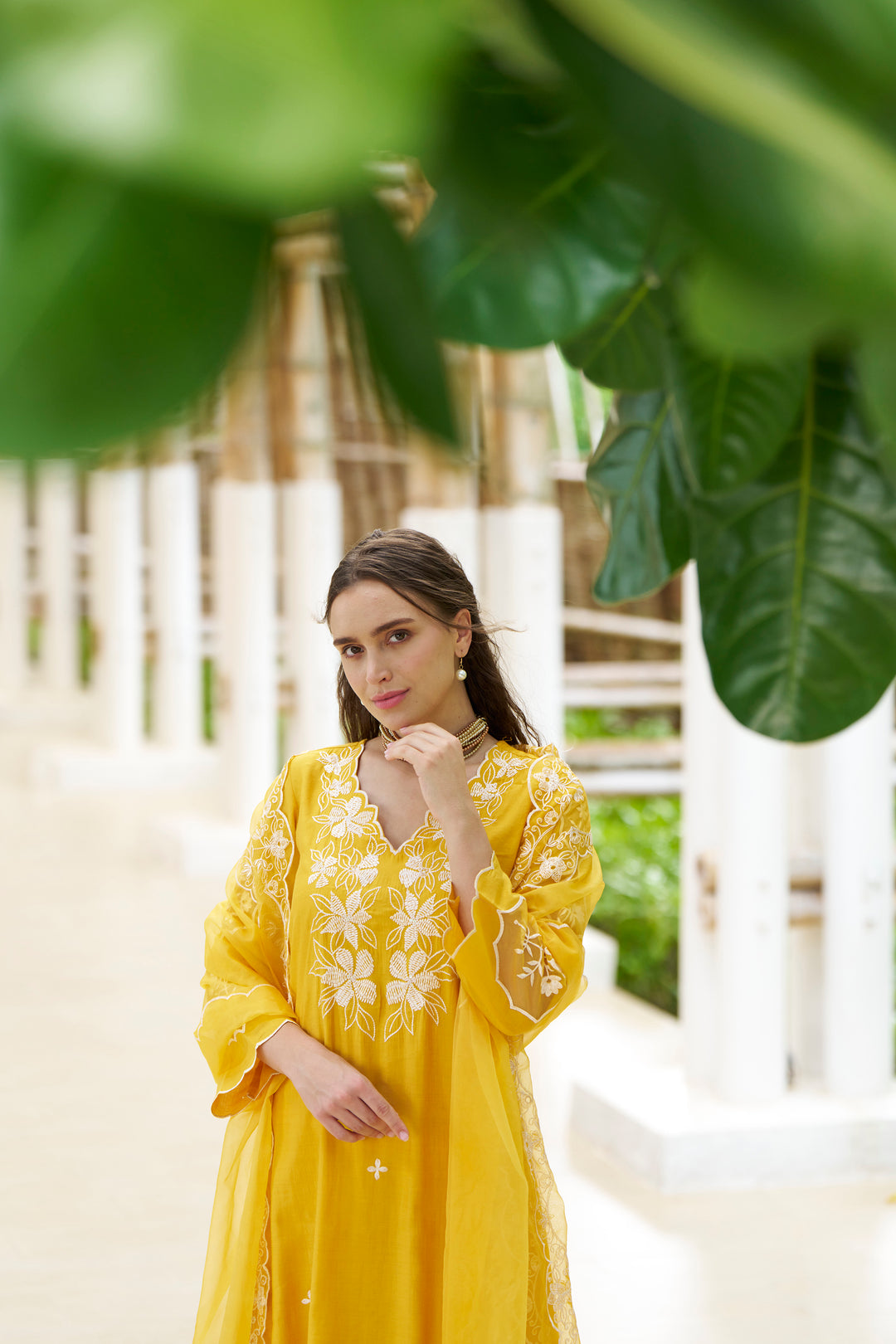 NAVJOT SUNFLOWER EMBROIDERY SUIT SET