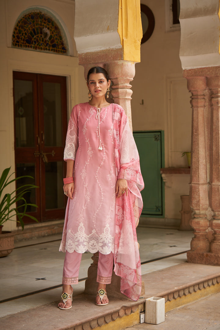 Lekha Flamingo Full Embroidery Suit Set