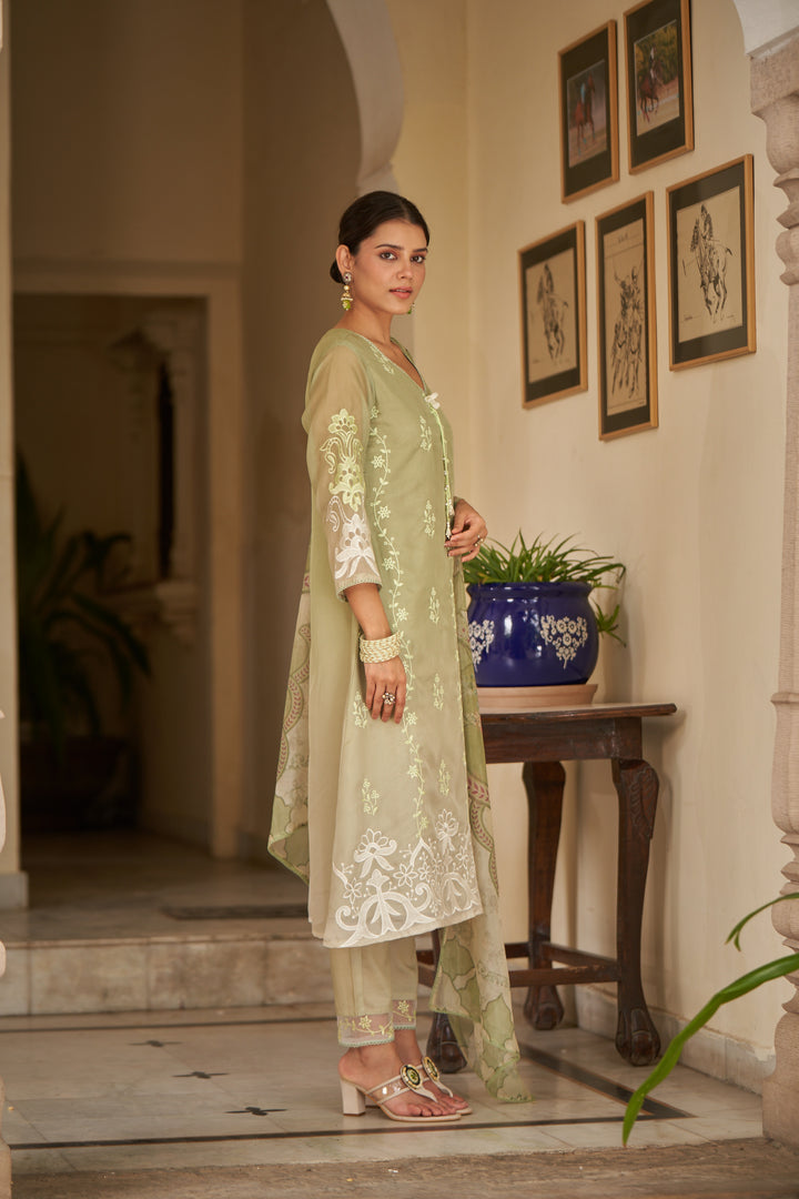 Lekha Fern Full Embroidery Suit Set