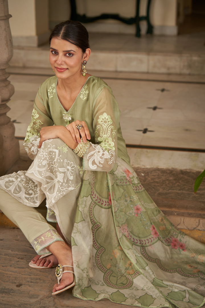 Lekha Fern Full Embroidery Suit Set