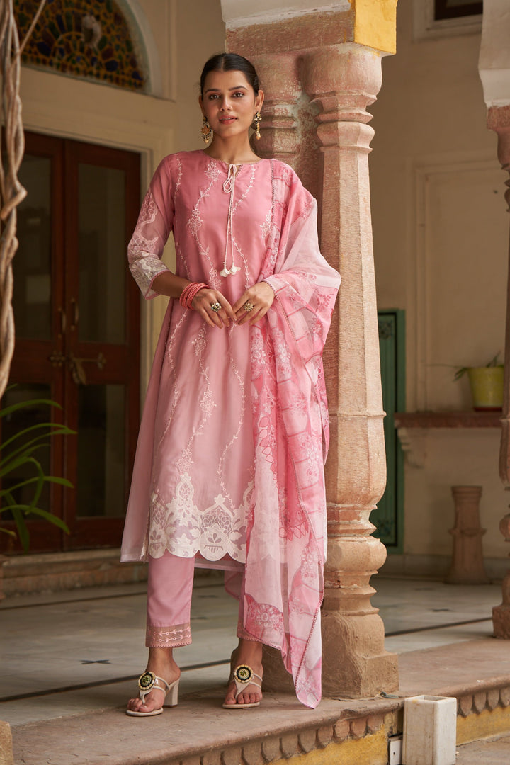 Lekha Flamingo Full Embroidery Suit Set