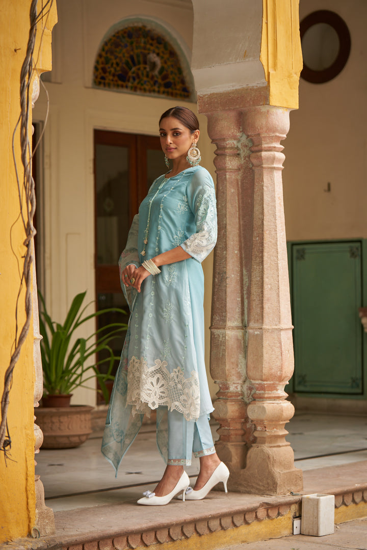 Lekha Tiffany Full Embroidery Suit Set