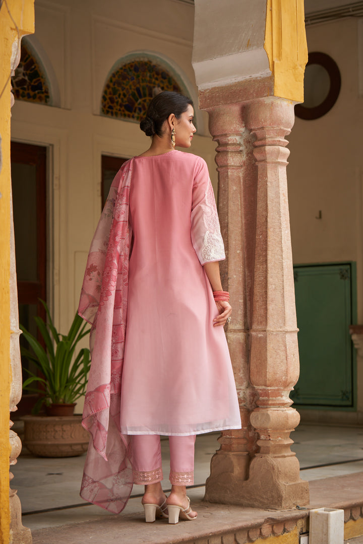 Lekha Flamingo Full Embroidery Suit Set