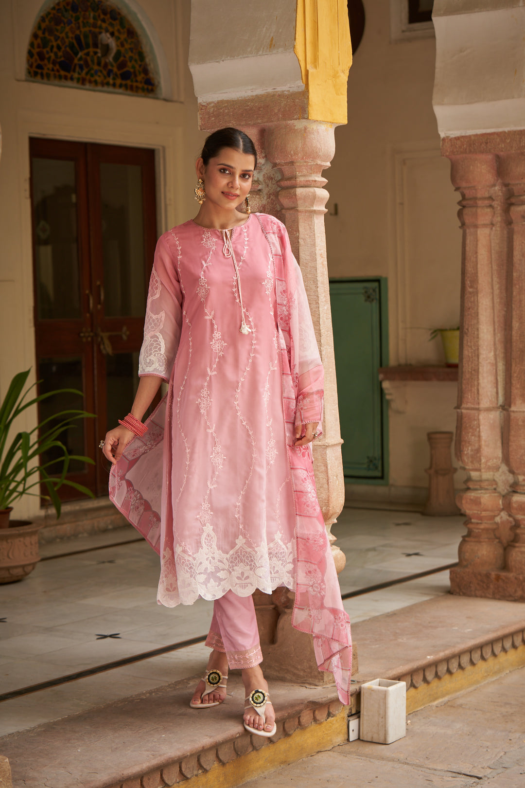 Lekha Flamingo Full Embroidery Suit Set