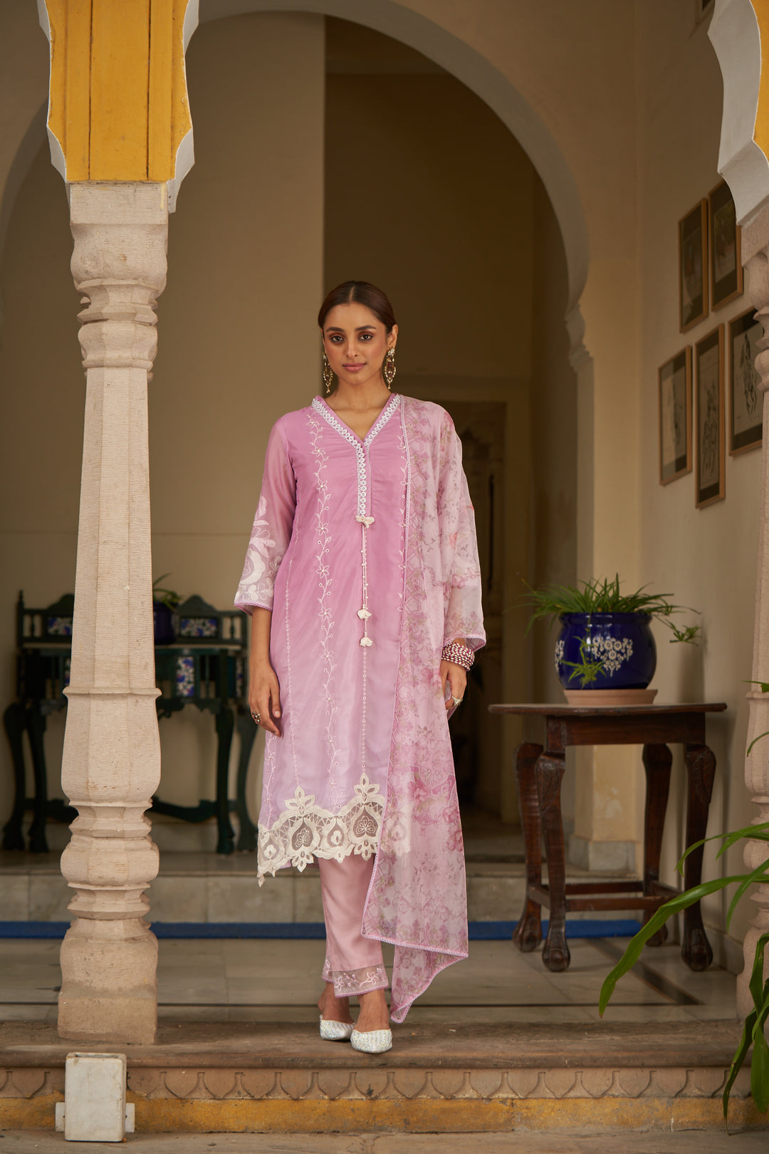 Lekha Lilac Full Embroidery Pakistani Suit Set