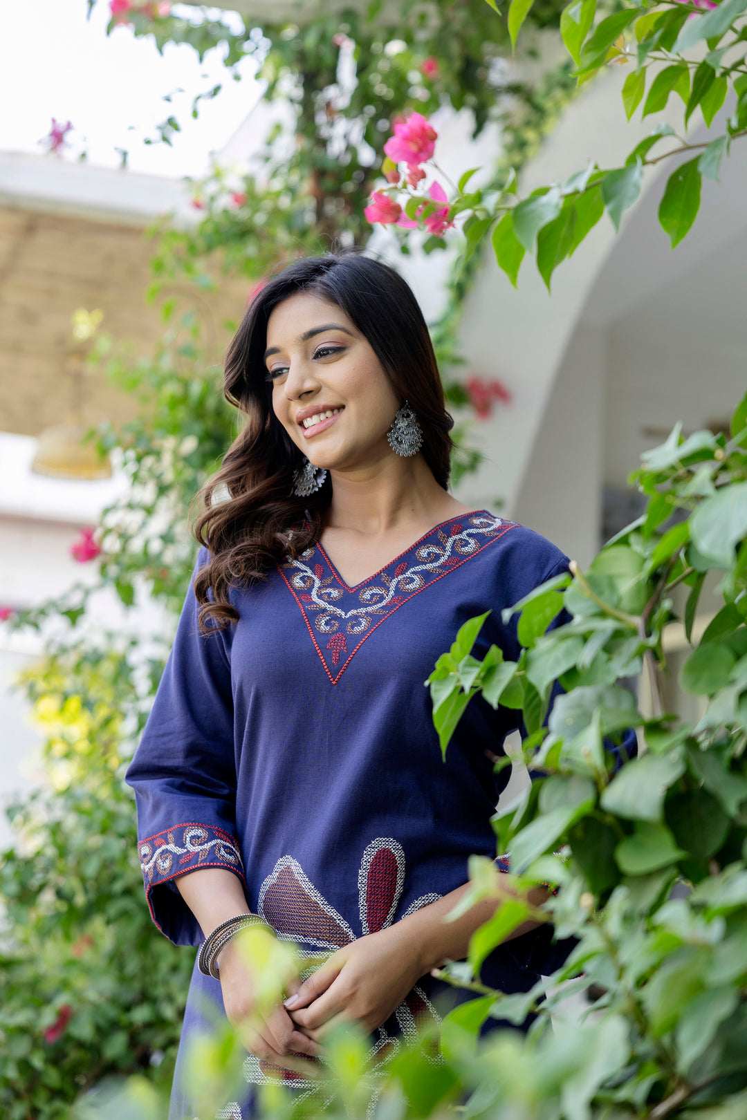 Samiha Indi embroidery cotton kurta pant set