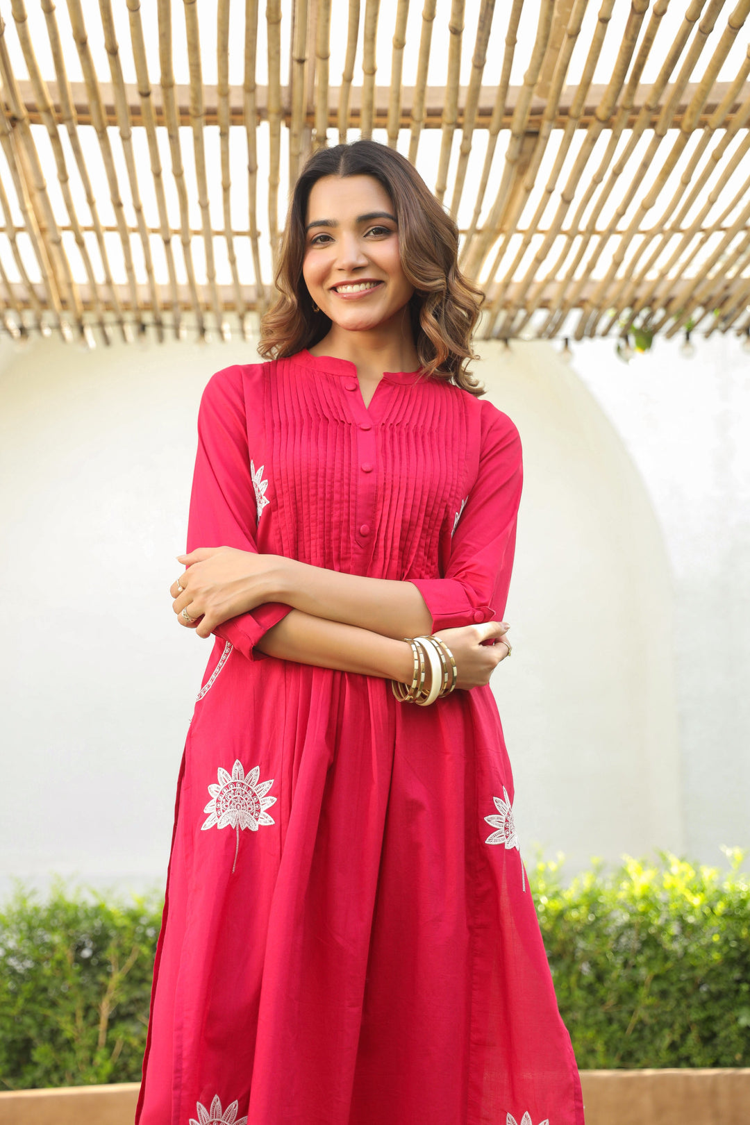 Nabha Rose Embroidered Kurta Pant Set