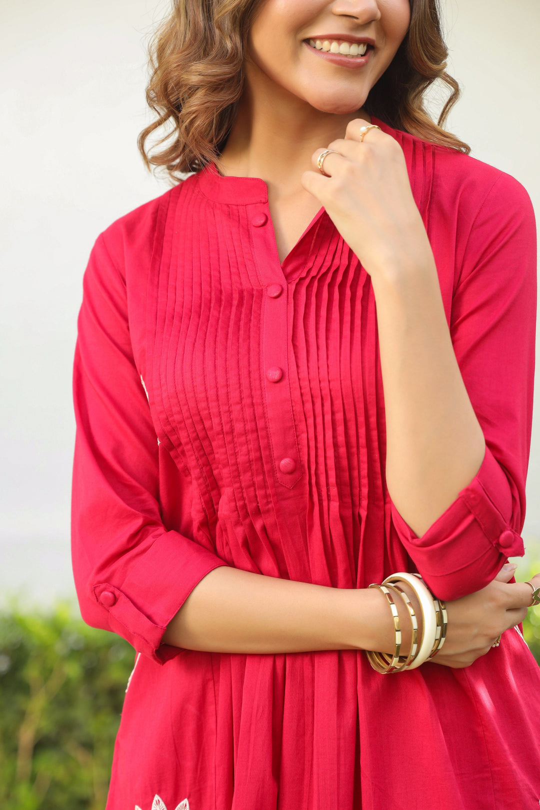 Nabha Rose Embroidered Kurta Pant Set