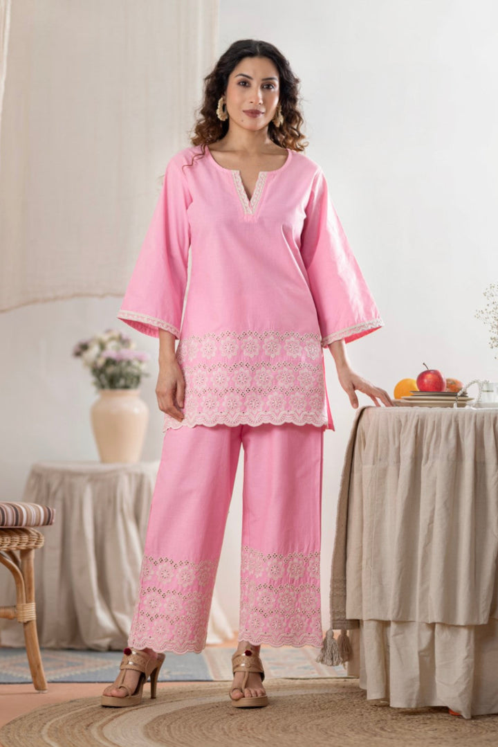 Sharad Candy embroidery co-ord set